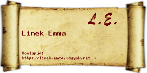 Linek Emma névjegykártya